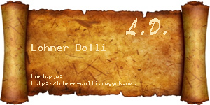 Lohner Dolli névjegykártya